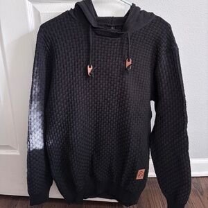 Manfinity Homme patched detail hooded sweater